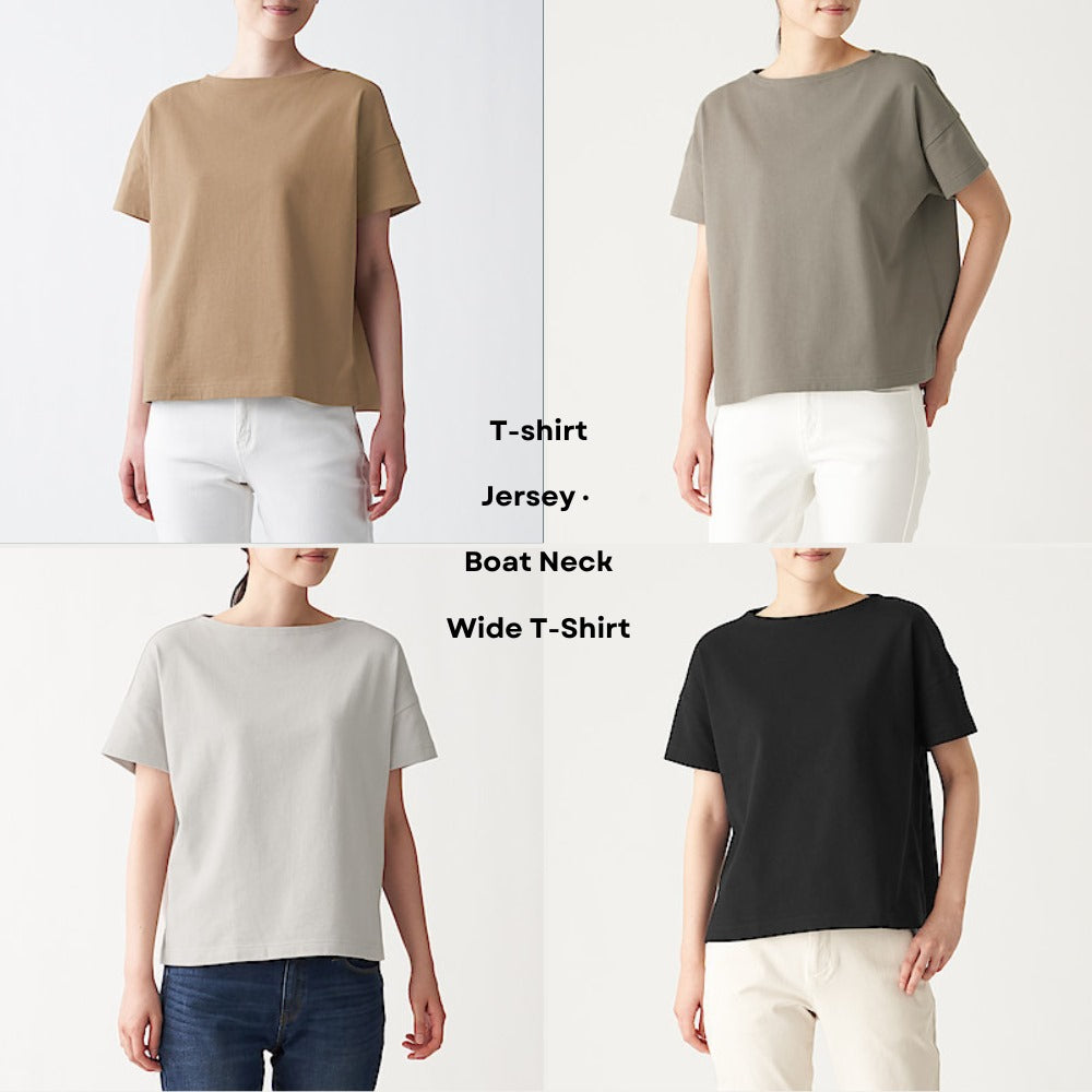 Atasan Kaos Wanita Lengan Pendek (MJI17 BOAT WIDE TOP)