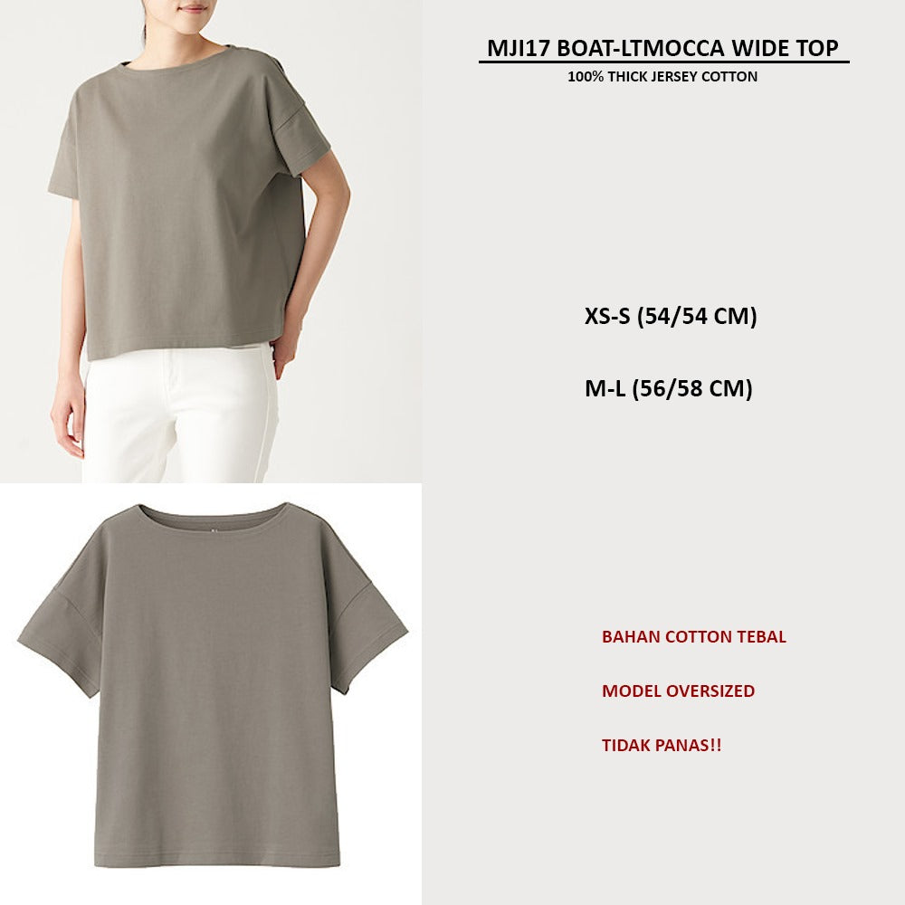 Atasan Kaos Wanita Lengan Pendek (MJI17 BOAT WIDE TOP)