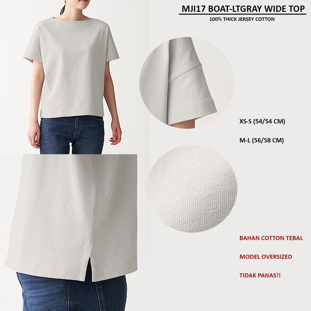Atasan Kaos Wanita Lengan Pendek (MJI17 BOAT WIDE TOP)