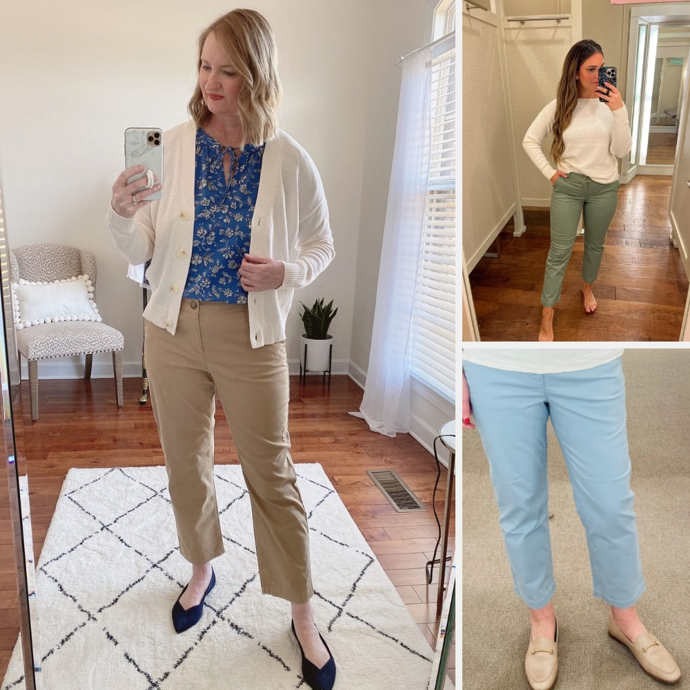 Celana Panjang Wanita Twill Stretch Midrise (LOFT147 MONROE SLIM PANT)
