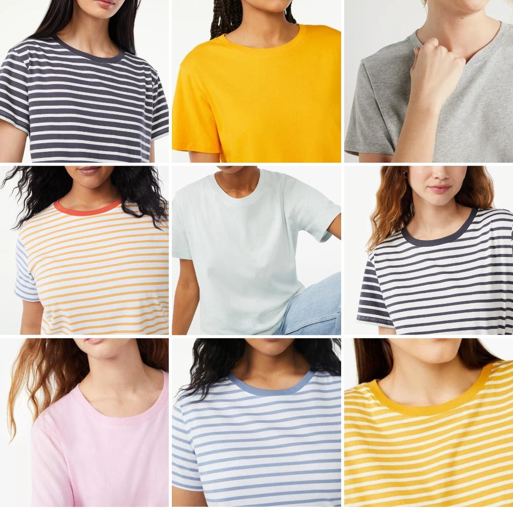 Atasan Kaos Wanita Lengan Pendek (FRA01 BOXY CROP)