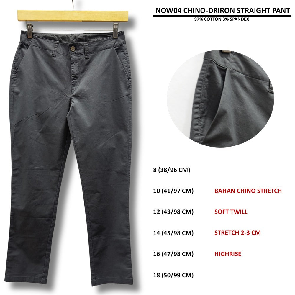 Celana Panjang Wanita Straight Highrise (NOW04 CHINO STRAIGHT PANT)