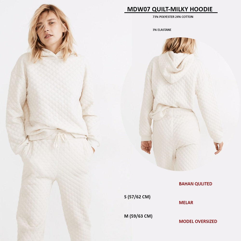 Sweater Wanita Lengan Panjang Oversized (MDW07 QUILT HOODIE)