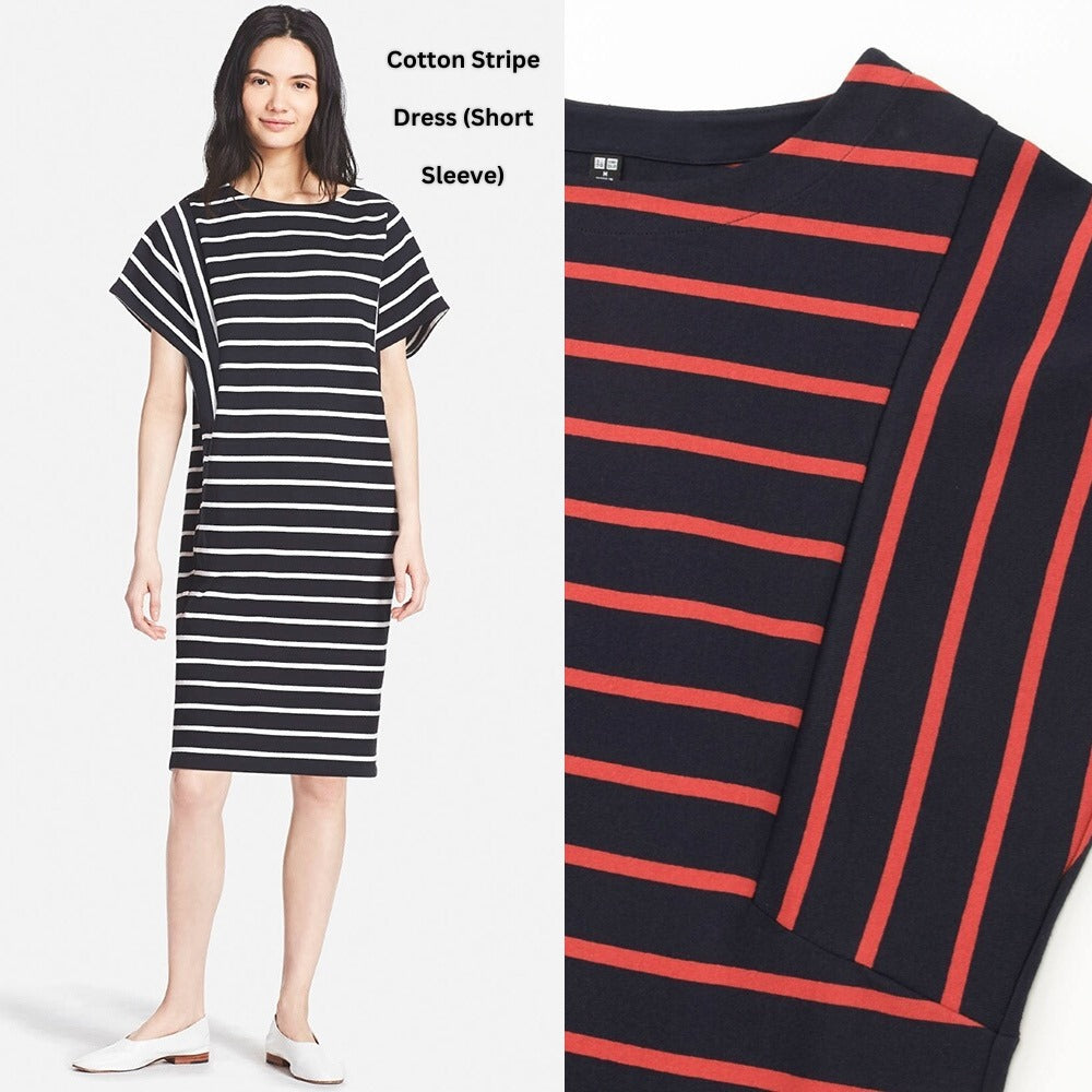 Dress Wanita Midi Lengan Pendek Loose Batwing (UNQ333 SSLEEVE DRESS)