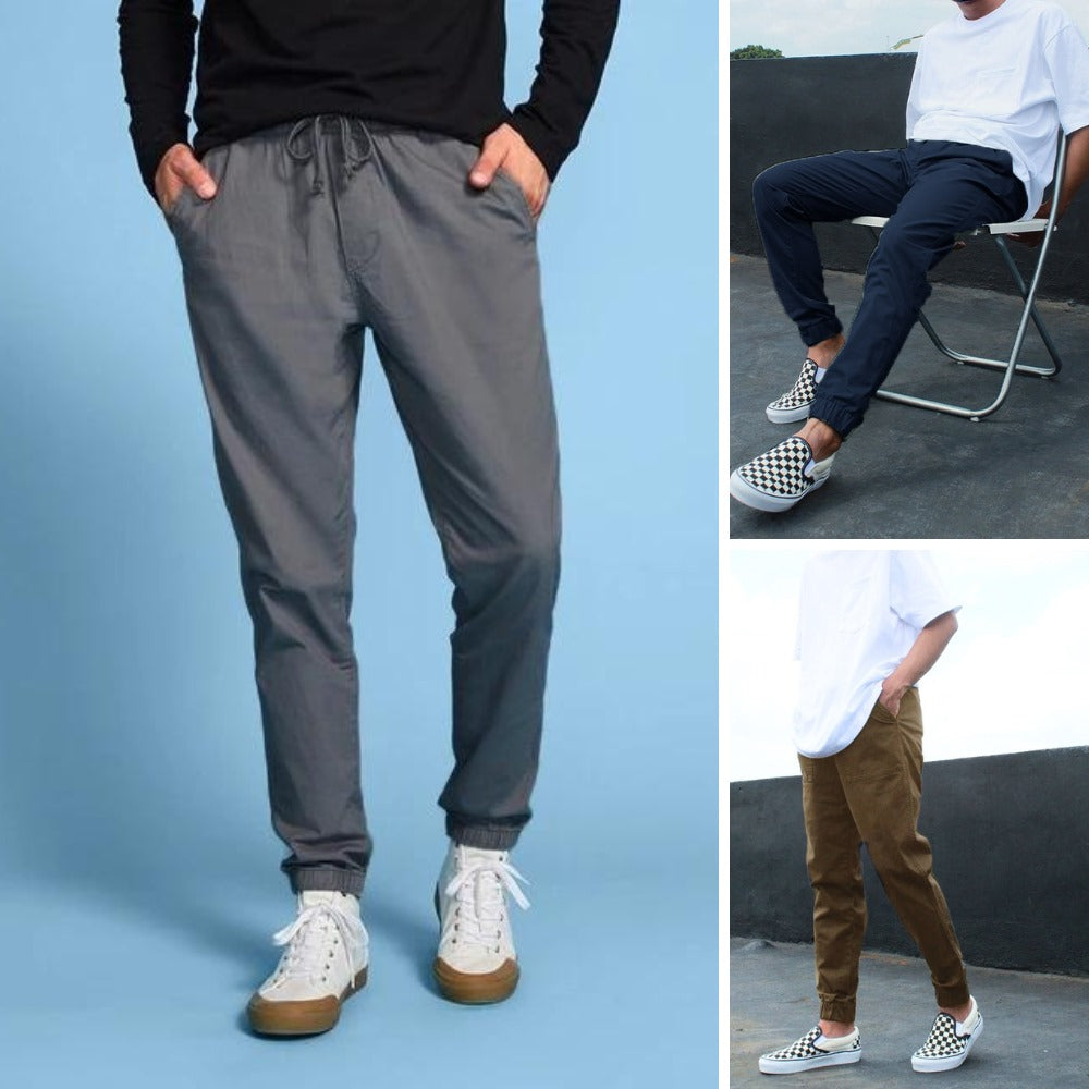 Celana Panjang Jogger Pria Sfot Twill (ODN596 MDM TWILL JOGGER)