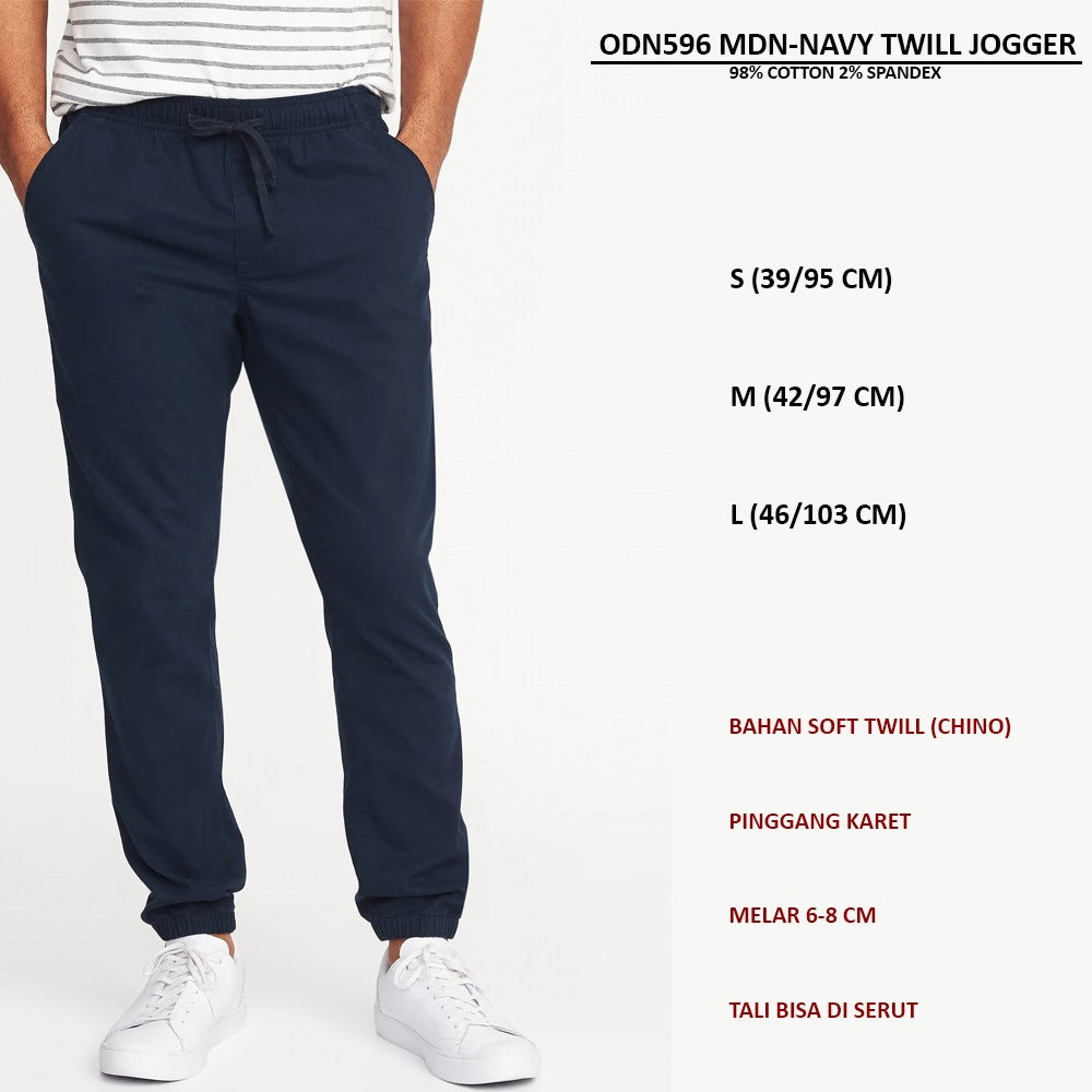 Celana Panjang Jogger Pria Sfot Twill (ODN596 MDM TWILL JOGGER)