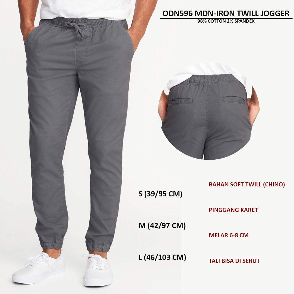 Celana Panjang Jogger Pria Sfot Twill (ODN596 MDM TWILL JOGGER)