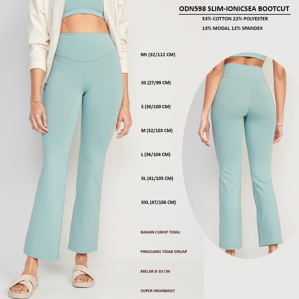 Celana Panjang Legging Wanita Highwaist (ODN598 SLIM BOOTCUT)