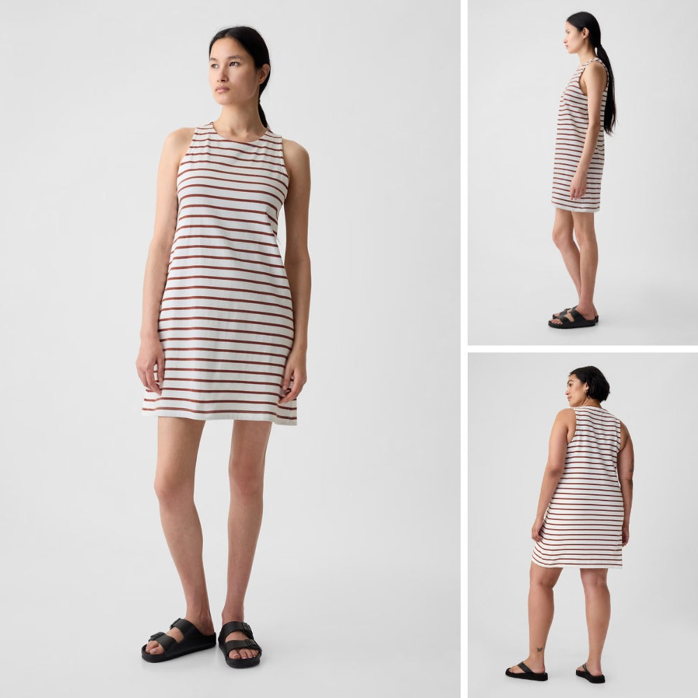 Dress Mini Wanita Tanpa Lengan Thick Cotton (GPD386 SWING DRESS)