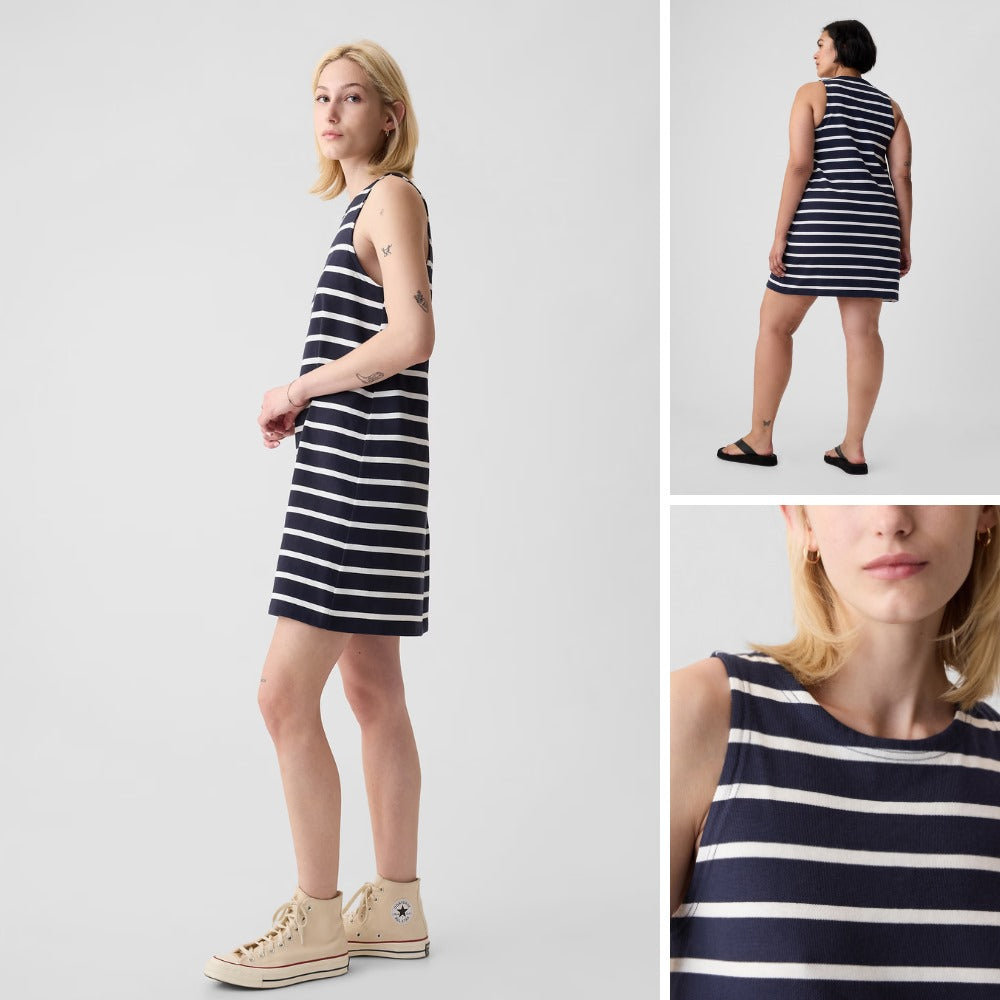 Dress Mini Wanita Tanpa Lengan Thick Cotton (GPD386 SWING DRESS)