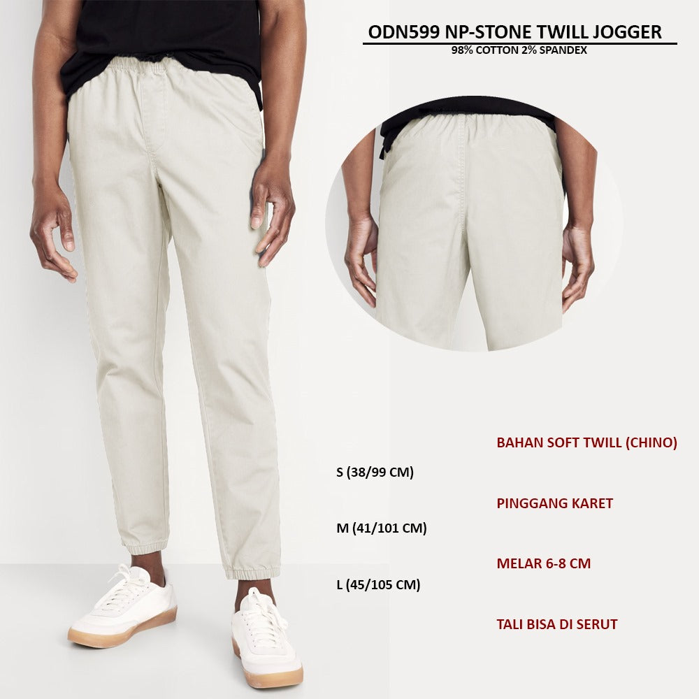 Celana Panjang Jogger Pria Soft Twill (ODN599 NP TWILL JOGGER)