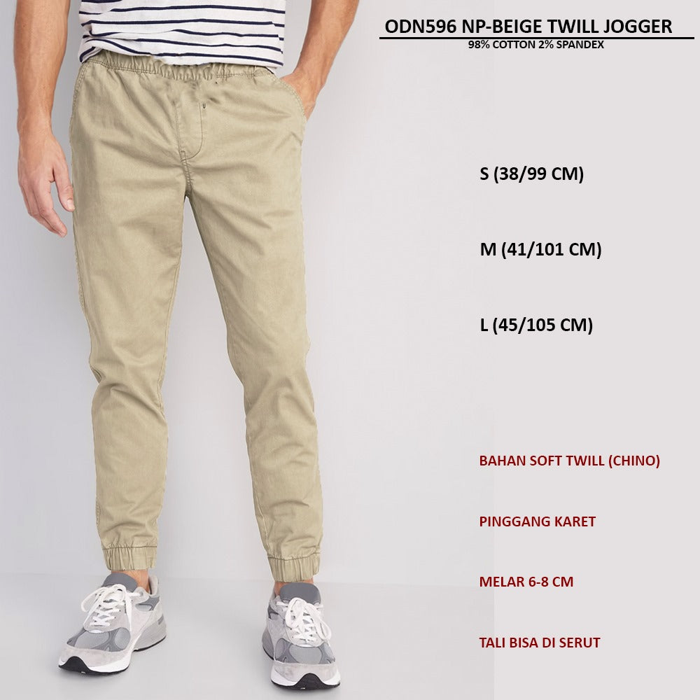 Celana Panjang Jogger Pria Soft Twill (ODN599 NP TWILL JOGGER)