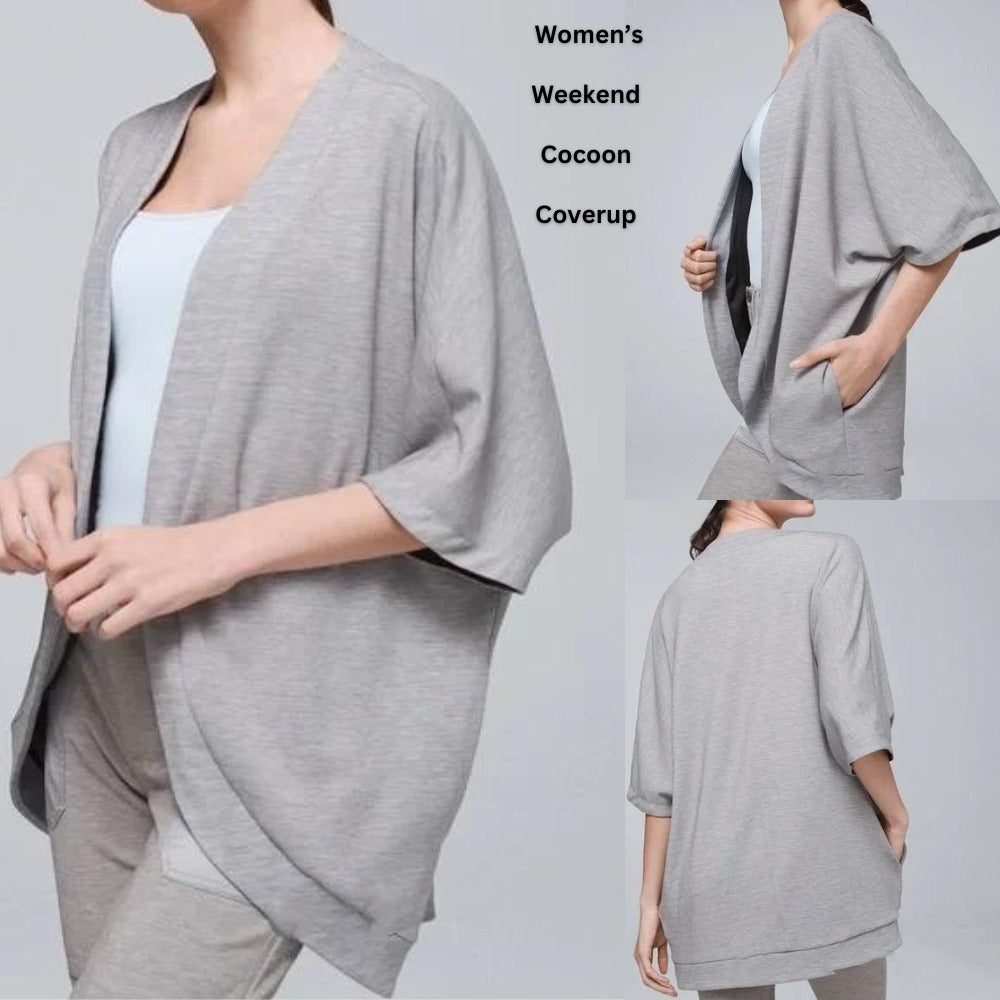 Cardigan Wanita Lengan Panjang Oversized (WHBM02 COCOON GRAY COVERUP)