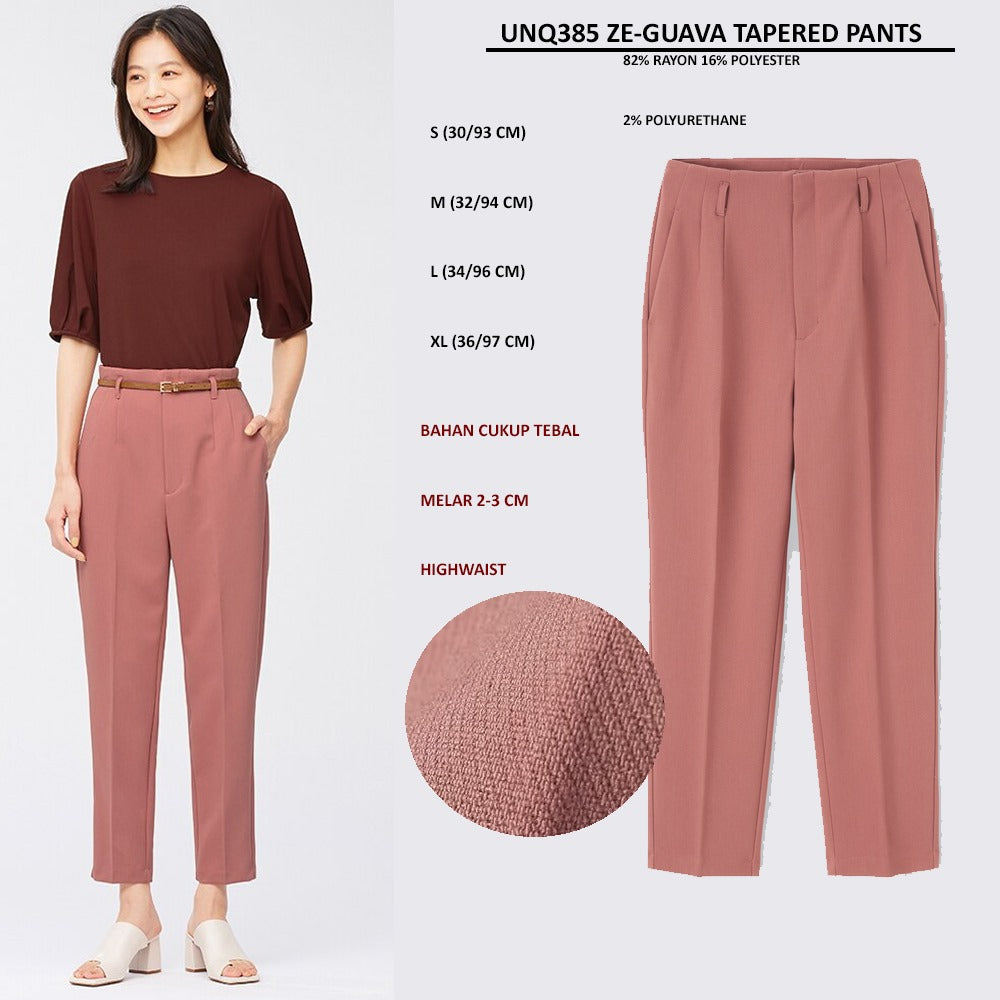 Celana Panjang Wanita Highwaist (UNQ385 ZE-GUAVA TAPERED PANTS)