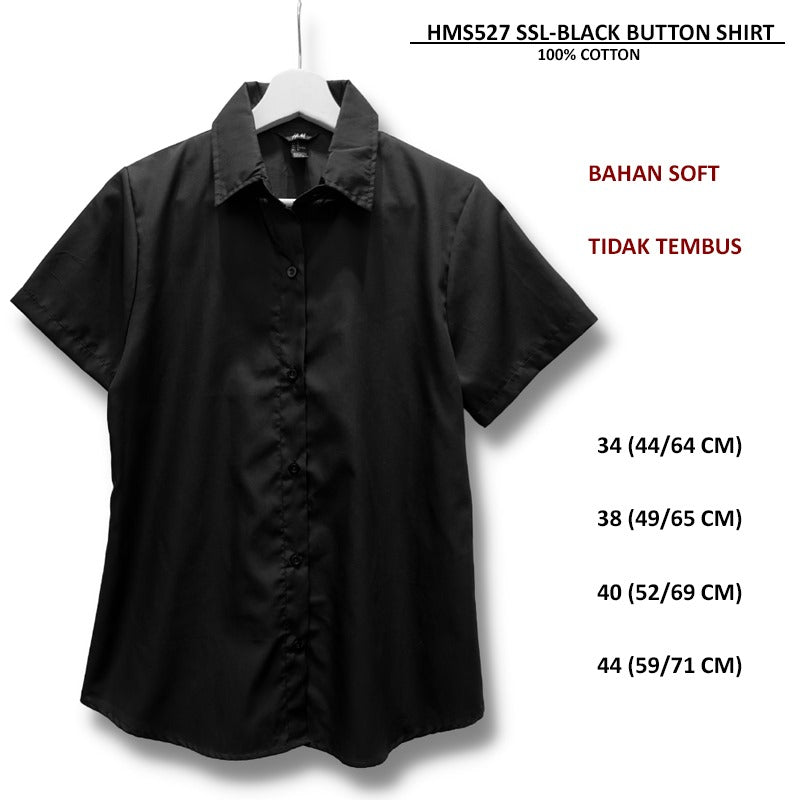 Kemeja Kasual Wanita Lengan Pendek (HMS527 SSL BUTTON SHIRT)