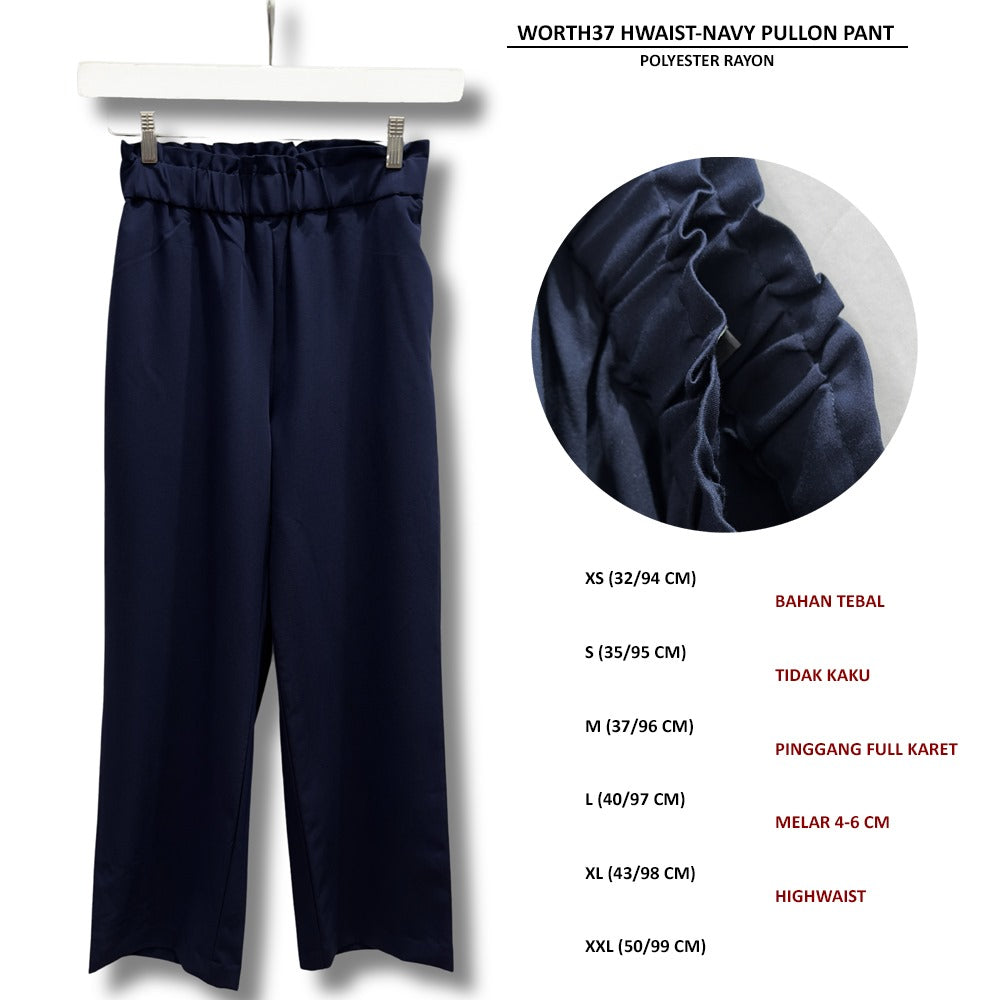 Celana Panjang Kulot Wanita Highwaist (WORTH37 HWAIST PULLON PANT)