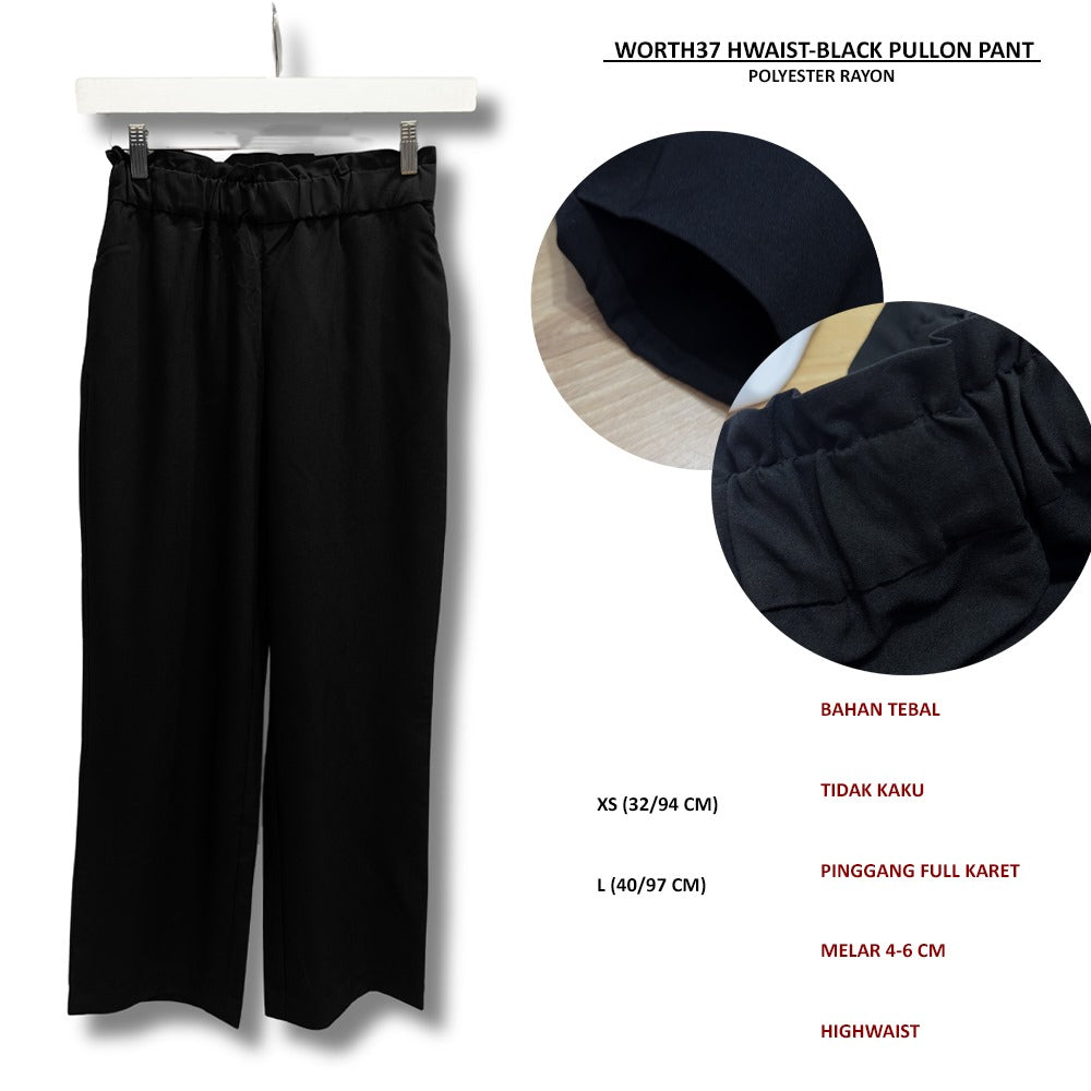 Celana Panjang Kulot Wanita Highwaist (WORTH37 HWAIST PULLON PANT)