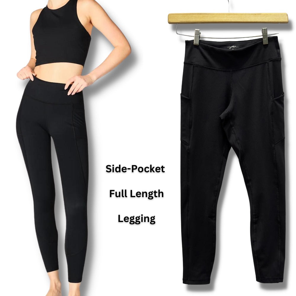 Celana Olahraga Wanita Legging Sport/Gym/Running Wanita (GTX22 SIDE-BLACK LEGGING)