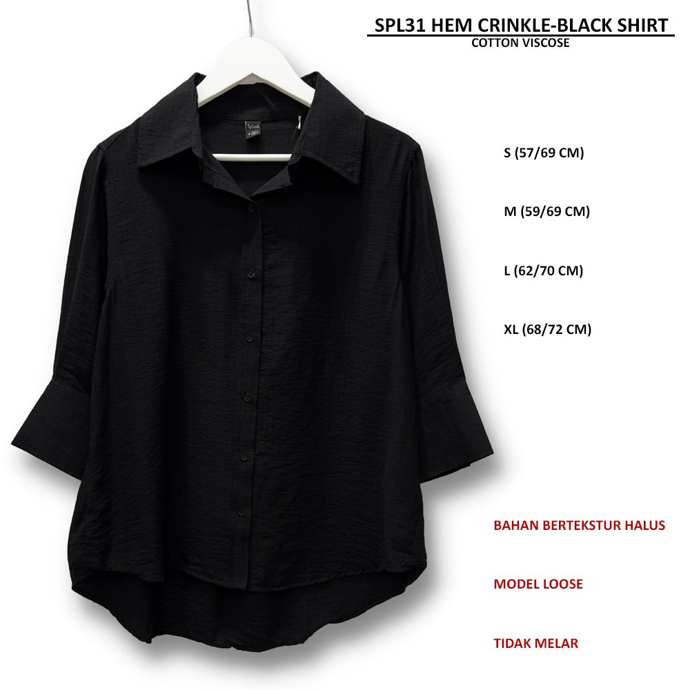 Atasan Kemeja Wanita Lengan Panjang (SPL31 HEM CRINKLE SHIRT)