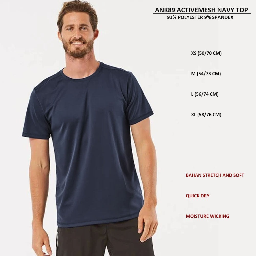 Atasan Kaos Olahraga Pria Lengan Pendek (ANK89 ACTIVEMESH TOP)