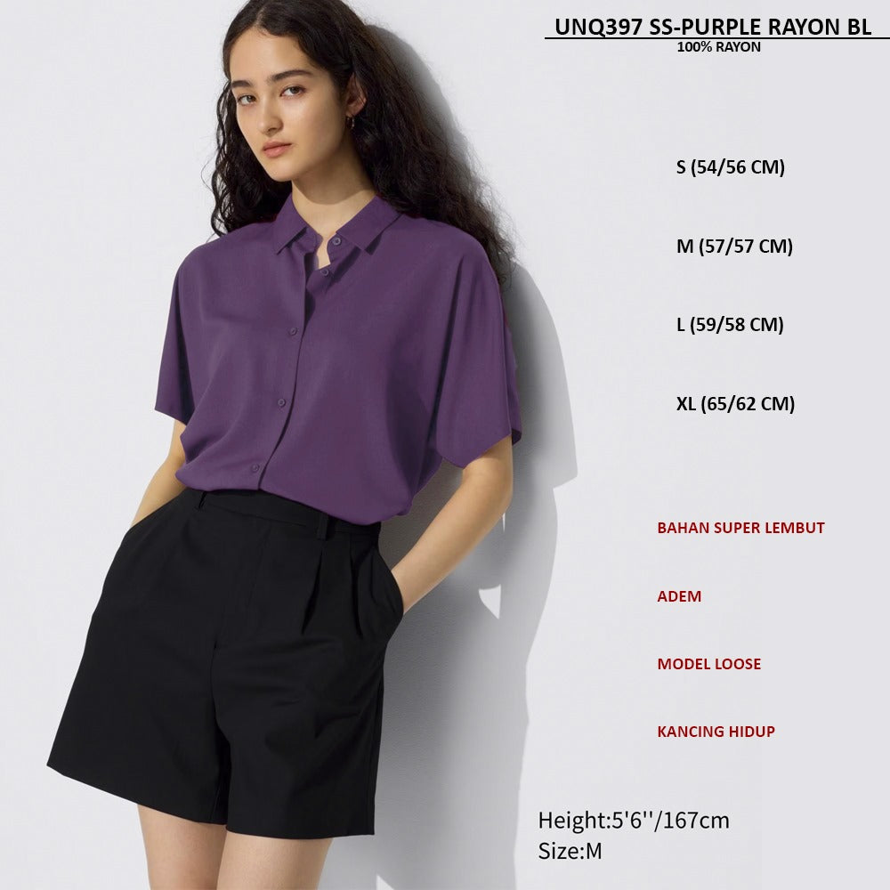 Atasan Blouse Wanita Lengan Pendek (UNQ397 SS RAYON BL)
