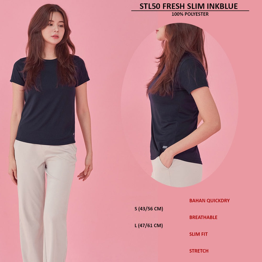 Atasan Kaos Olahraga Wanita Lengan Pendek (STL50 FRESH SLIM)