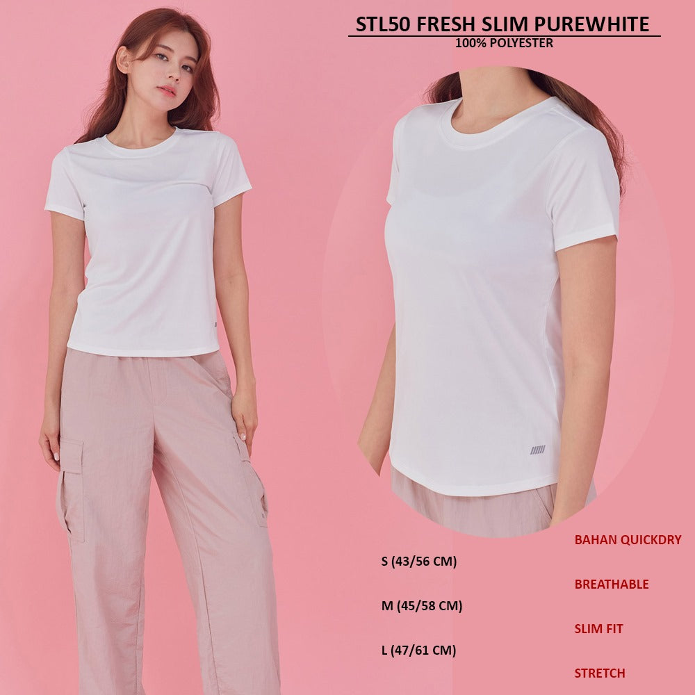 Atasan Kaos Olahraga Wanita Lengan Pendek (STL50 FRESH SLIM)