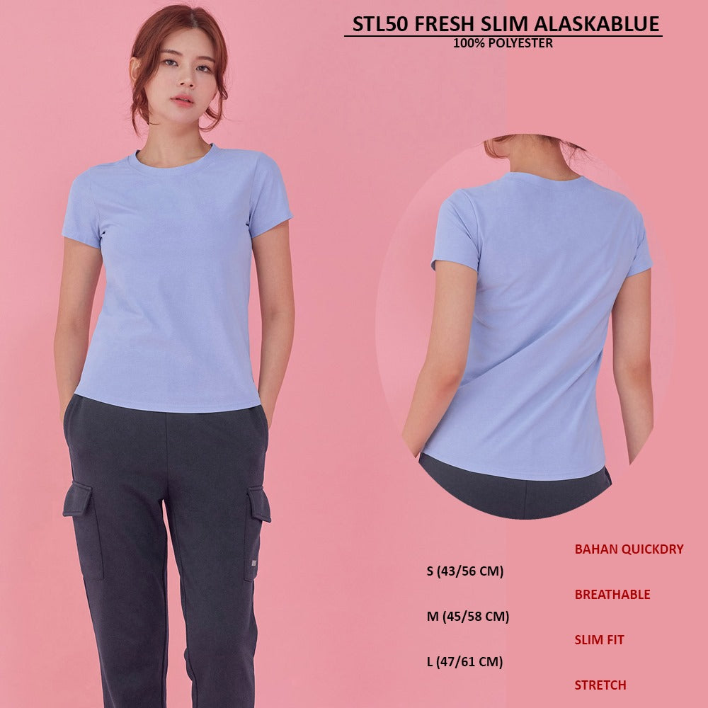 Atasan Kaos Olahraga Wanita Lengan Pendek (STL50 FRESH SLIM)