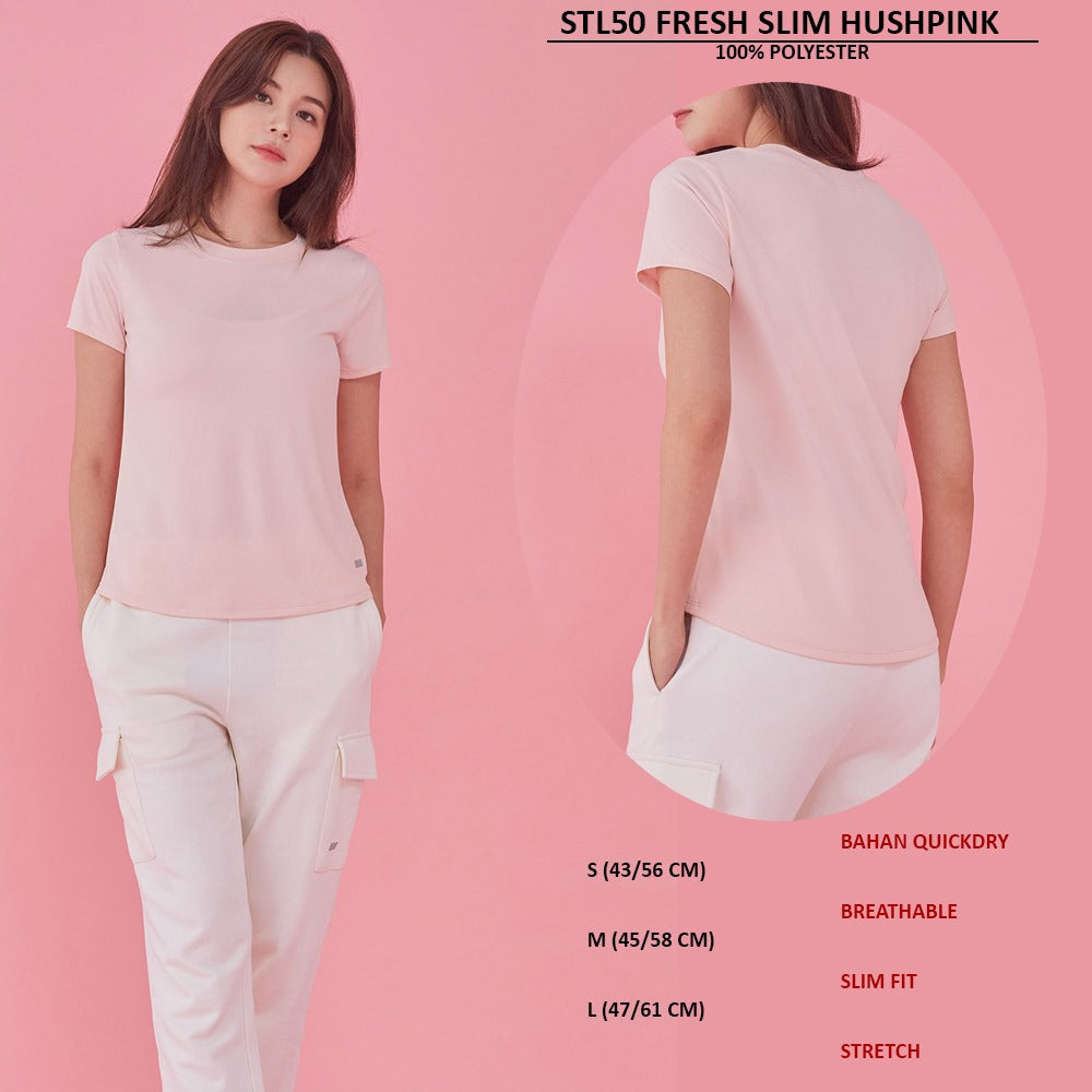 Atasan Kaos Olahraga Wanita Lengan Pendek (STL50 FRESH SLIM)