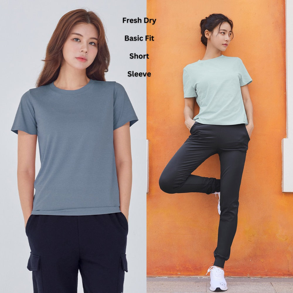 Atasan Kaos Olahraga Wanita Lengan Pendek (STL54 FRESHDRY TOP)