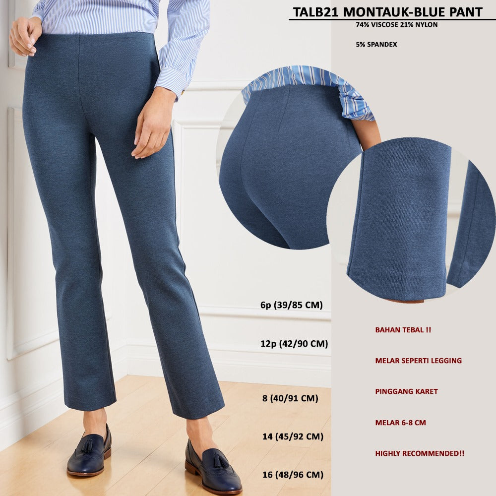 Celana Panjang Wanita Bahan Stretch Jegging (TALB21 MONTAUK DENIMBLUE PANTS)