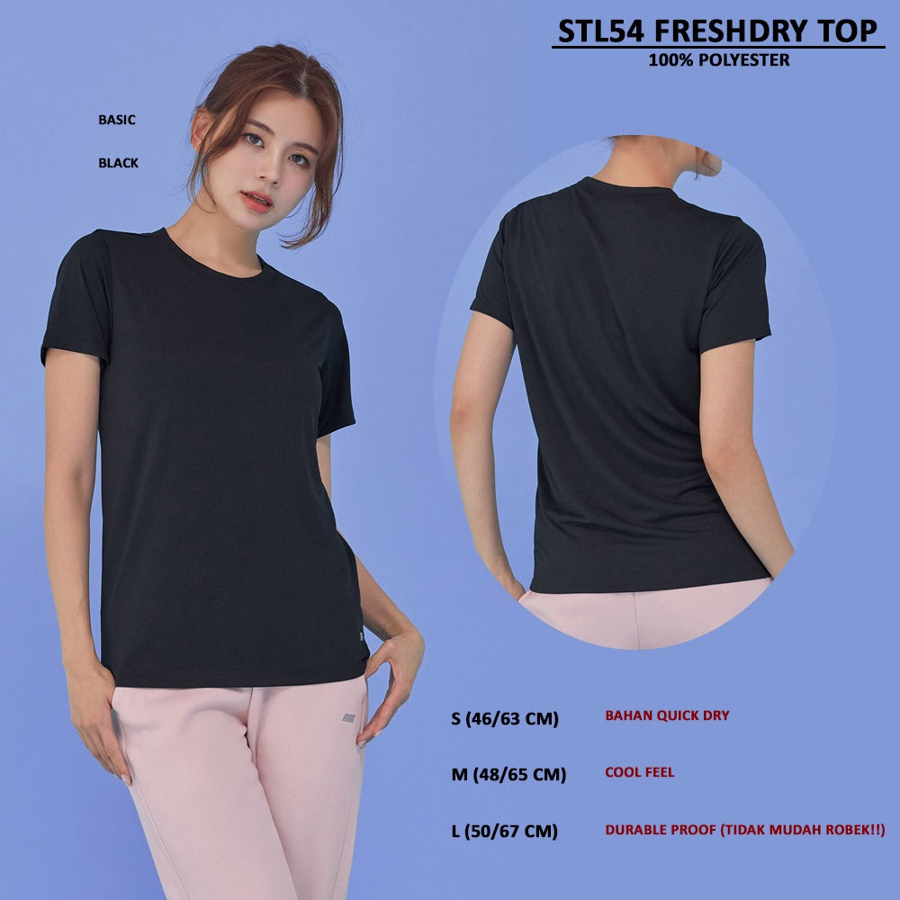 Atasan Kaos Olahraga Wanita Lengan Pendek (STL54 FRESHDRY TOP)
