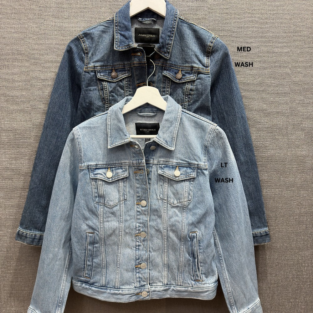 Jaket Denim Wanita Lengan Panjang (BREP89 DENIM JACKET)