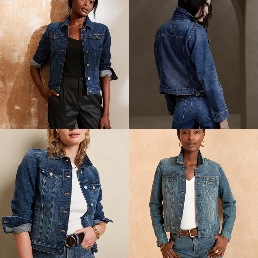 Jaket Denim Wanita Lengan Panjang (BREP89 DENIM JACKET)