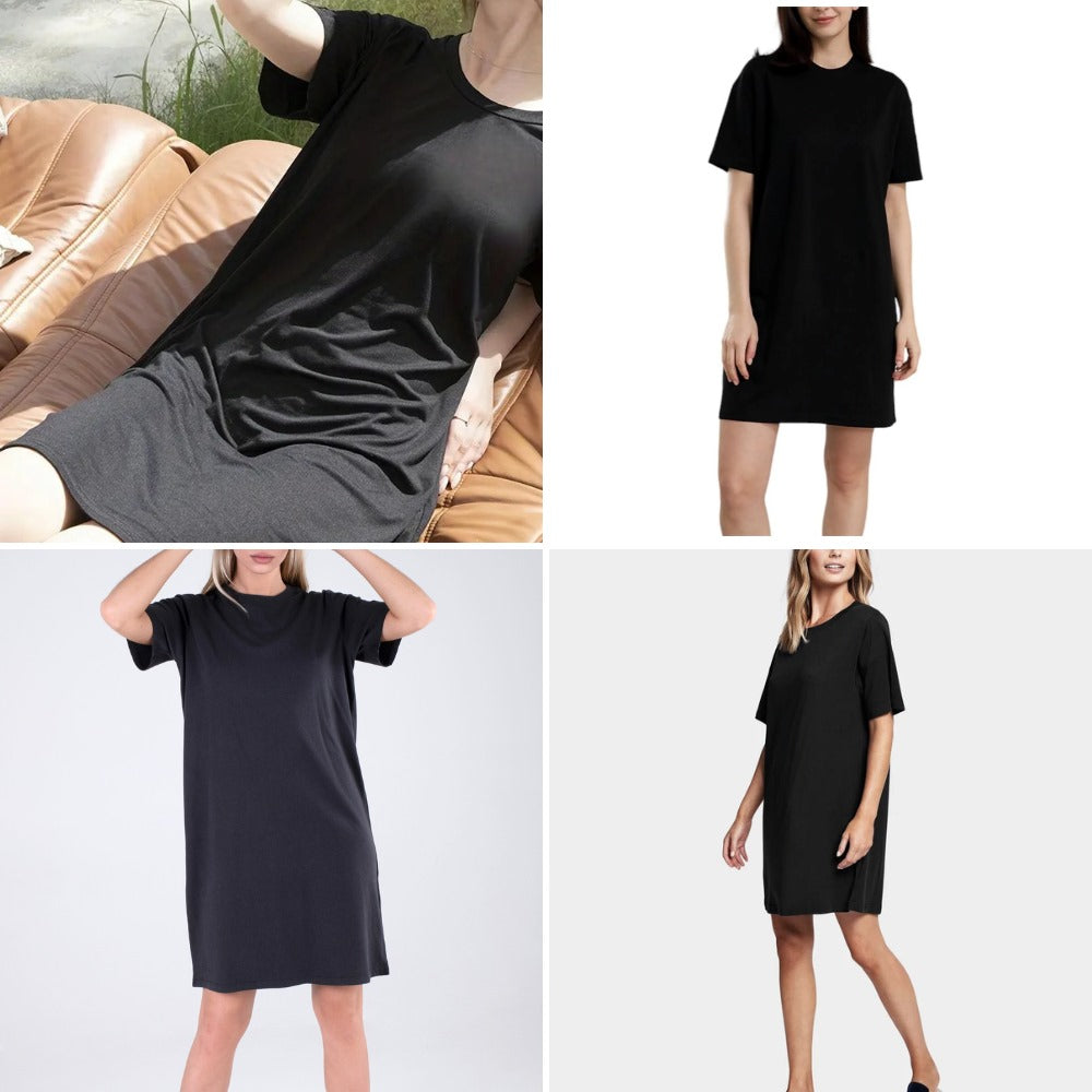 Dress Mini Casual Lengan Pendek (PNK01 RELAX BLACK DR)
