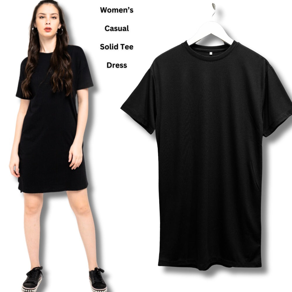 Dress Mini Casual Lengan Pendek (PNK01 RELAX BLACK DR)