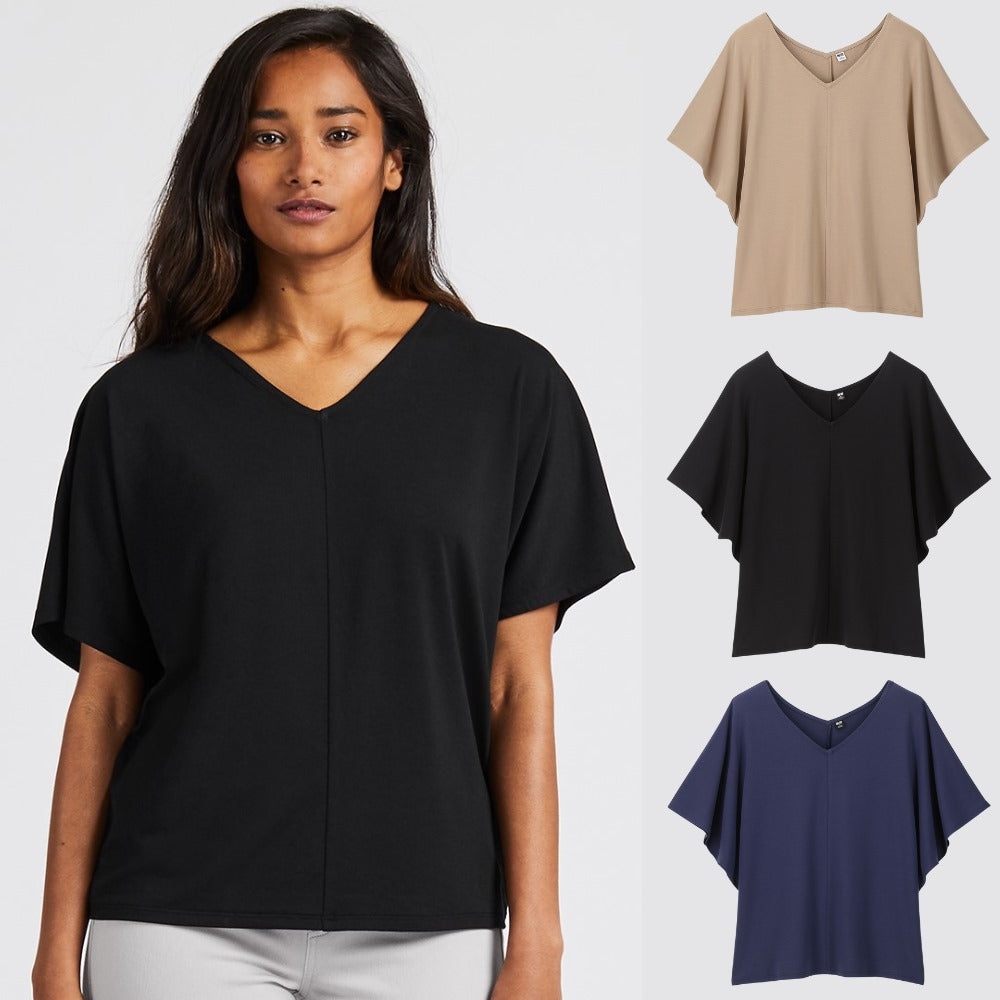 Atasan Kaos Wanita Lengan Pendek (UNQ404 DRAPE SS TEE)