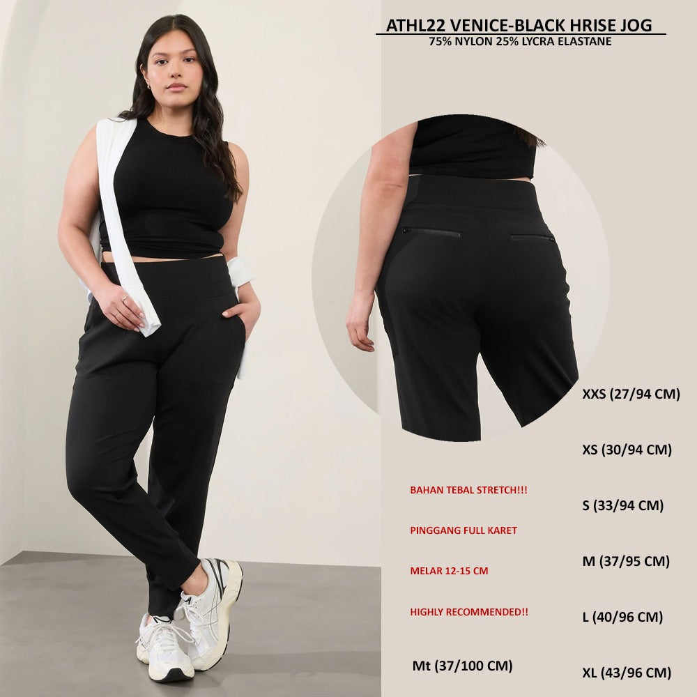 Celana Panjang Jogger Wanita Stretch (ATHL22 VENICE HRISE JOG)