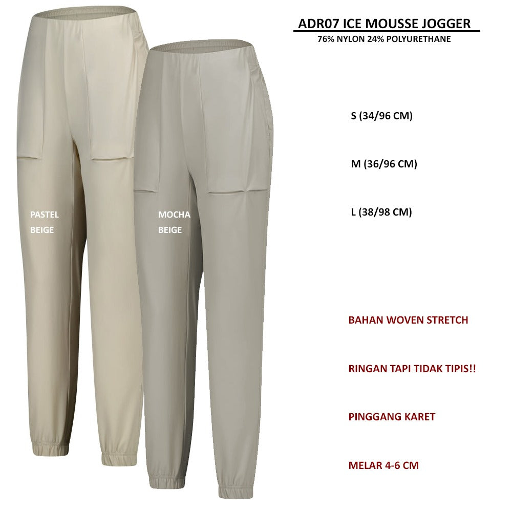 Celana Panjang Jogger Wanita Woven Stretch (ADR07 ICE MOUSSE JOGGER)