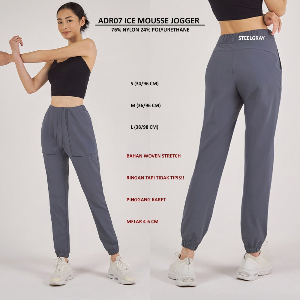 Celana Panjang Jogger Wanita Woven Stretch (ADR07 ICE MOUSSE JOGGER)