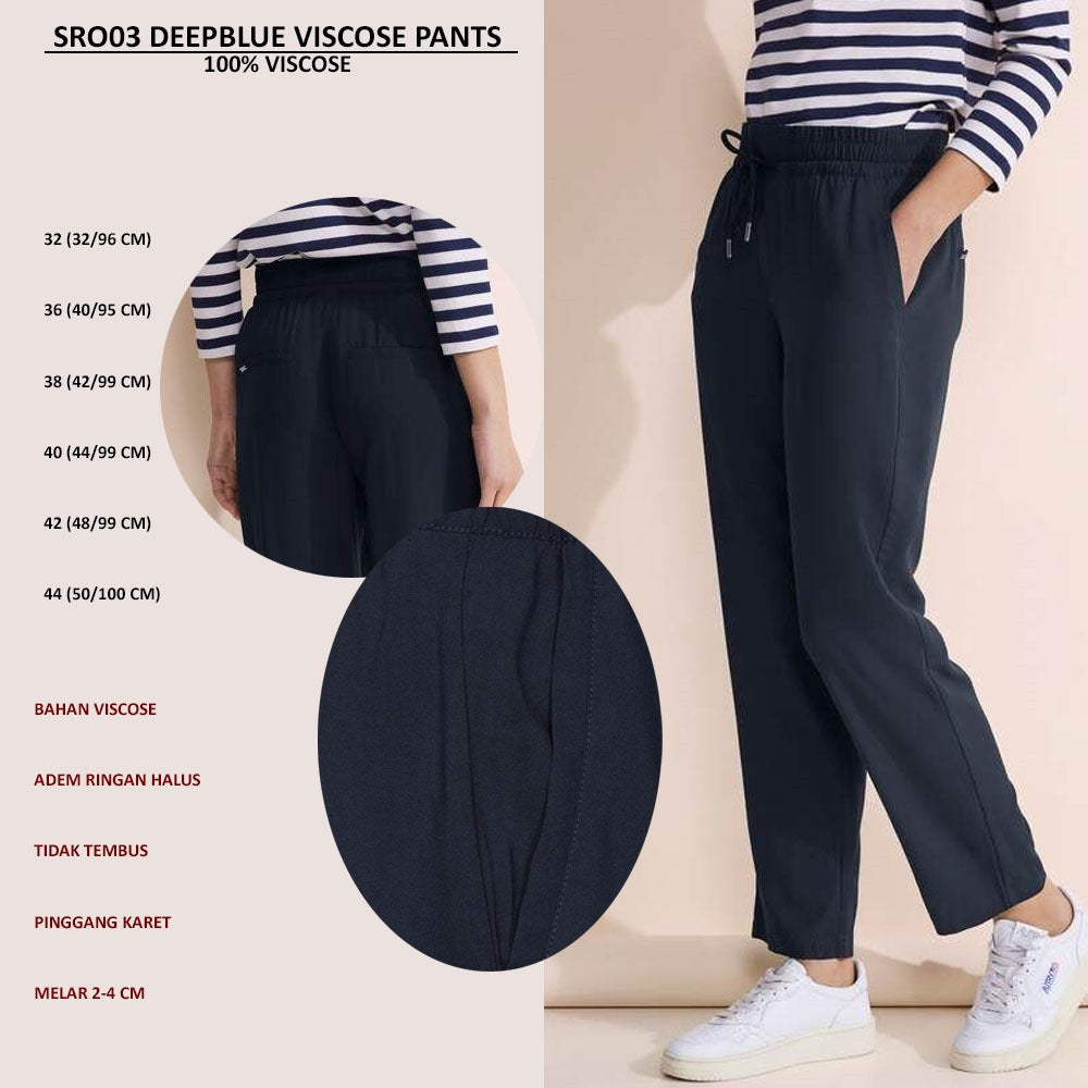 Celana Panjang Kulot Wanita Viscose (SRO03 VISCOSE PANTS)