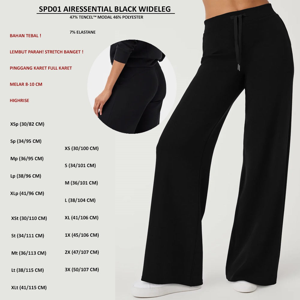 Celana Panjang Wanita Highrise (SPD01 AIRESSENTIAL WIDELEG)