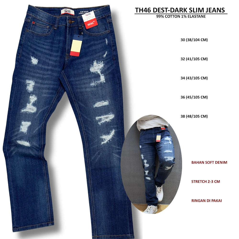 Celana Panjang Jeans Pria Soft Denim (TH46 SLIM JEANS)