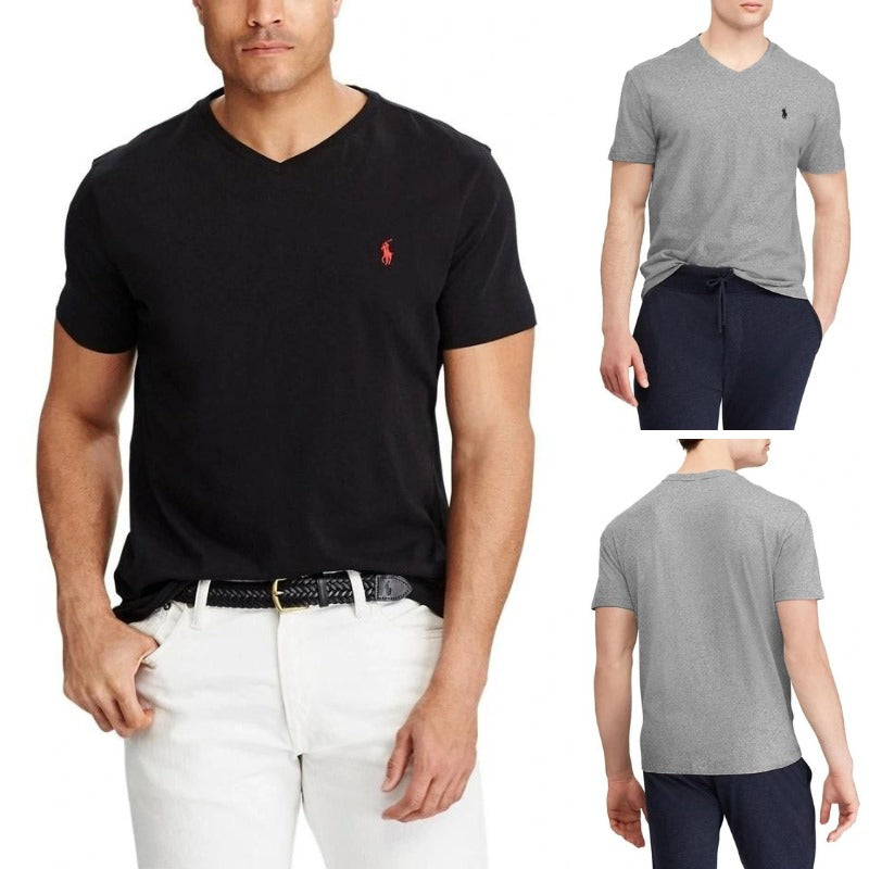 Atasan Kaos Pria Lengan Pendek (RL24 VEE CLASSIC TEE)
