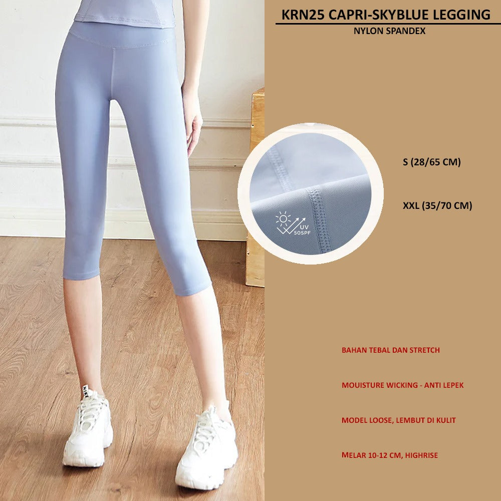 Celana Legging Olagraga Wanita Stretch (KRN25 CAPRI LEGGING)