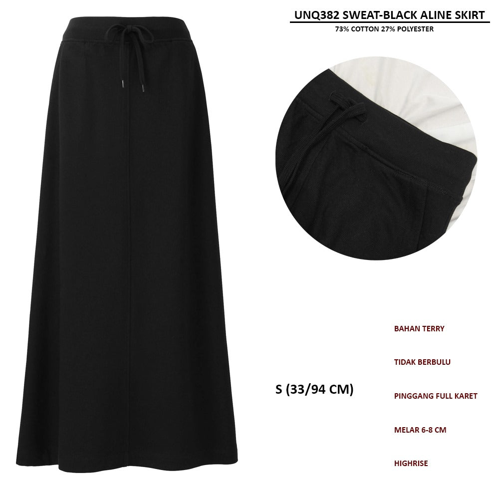 Rok Midi Span Wanita Terry Highrise (UNQ382 SWEET ALINE SKIRT)