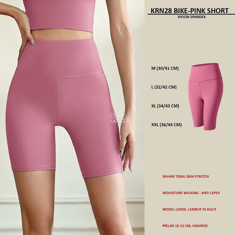 Celana Pendek Olahraga Wanita Stretch Highrise (KRN28 BIKE SHORT)