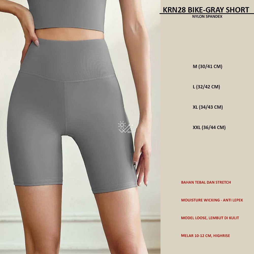 Celana Pendek Olahraga Wanita Stretch Highrise (KRN28 BIKE SHORT)