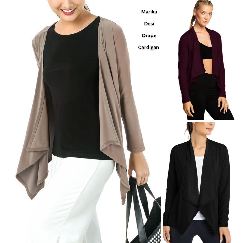 Cardigan Wanita Lengan Panjang (MRK01 DESI DRAPE CARDI)