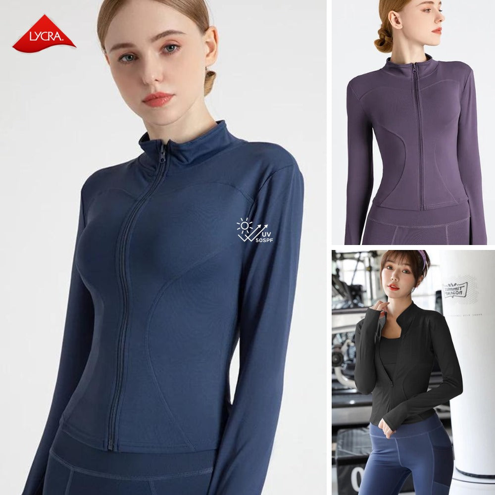 Jaket Olahraga Wanita Lengan Panjang (KRN24 SLIM SPORT JACKET)